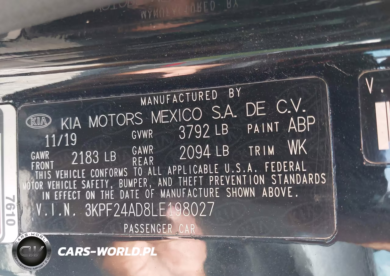 2020 Kia Forte Lxs VIN:3KPF24AD8LE198027 - 9
