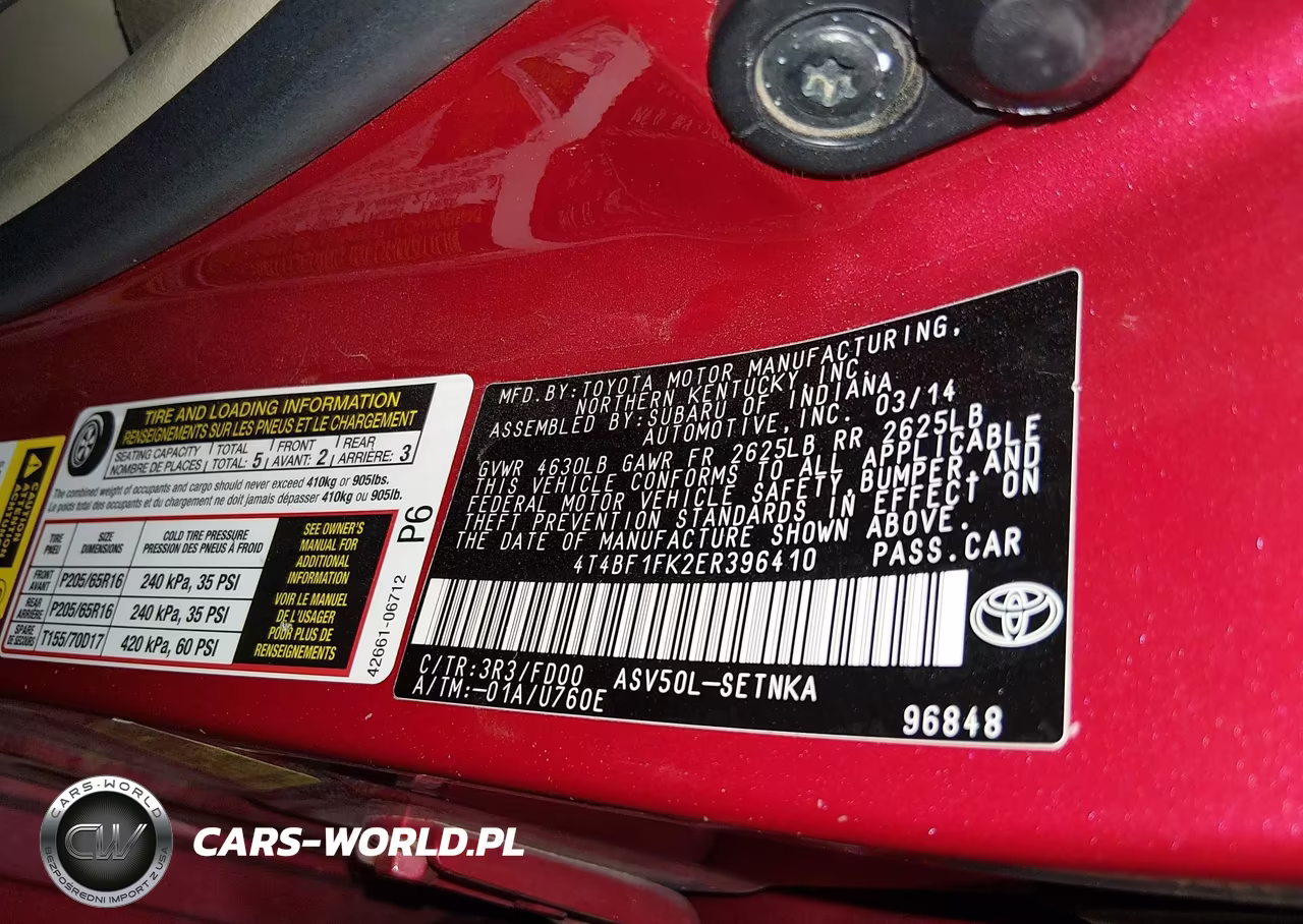 2014 Toyota Camry Le VIN:4T4BF1FK2ER396410 - 9
