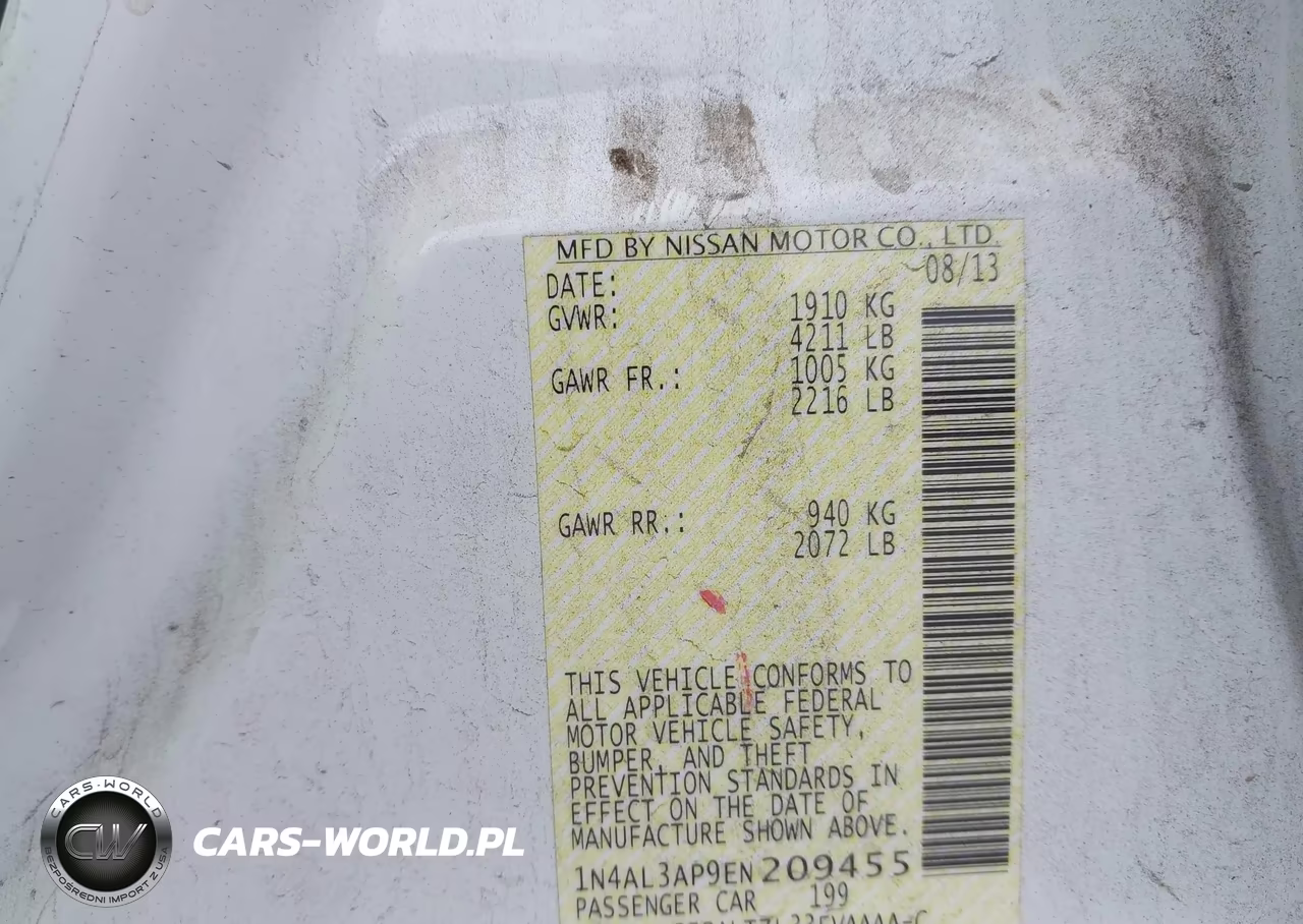 2014 Nissan Altima 2.5 Sv VIN:1N4AL3AP9EN209455 - 9