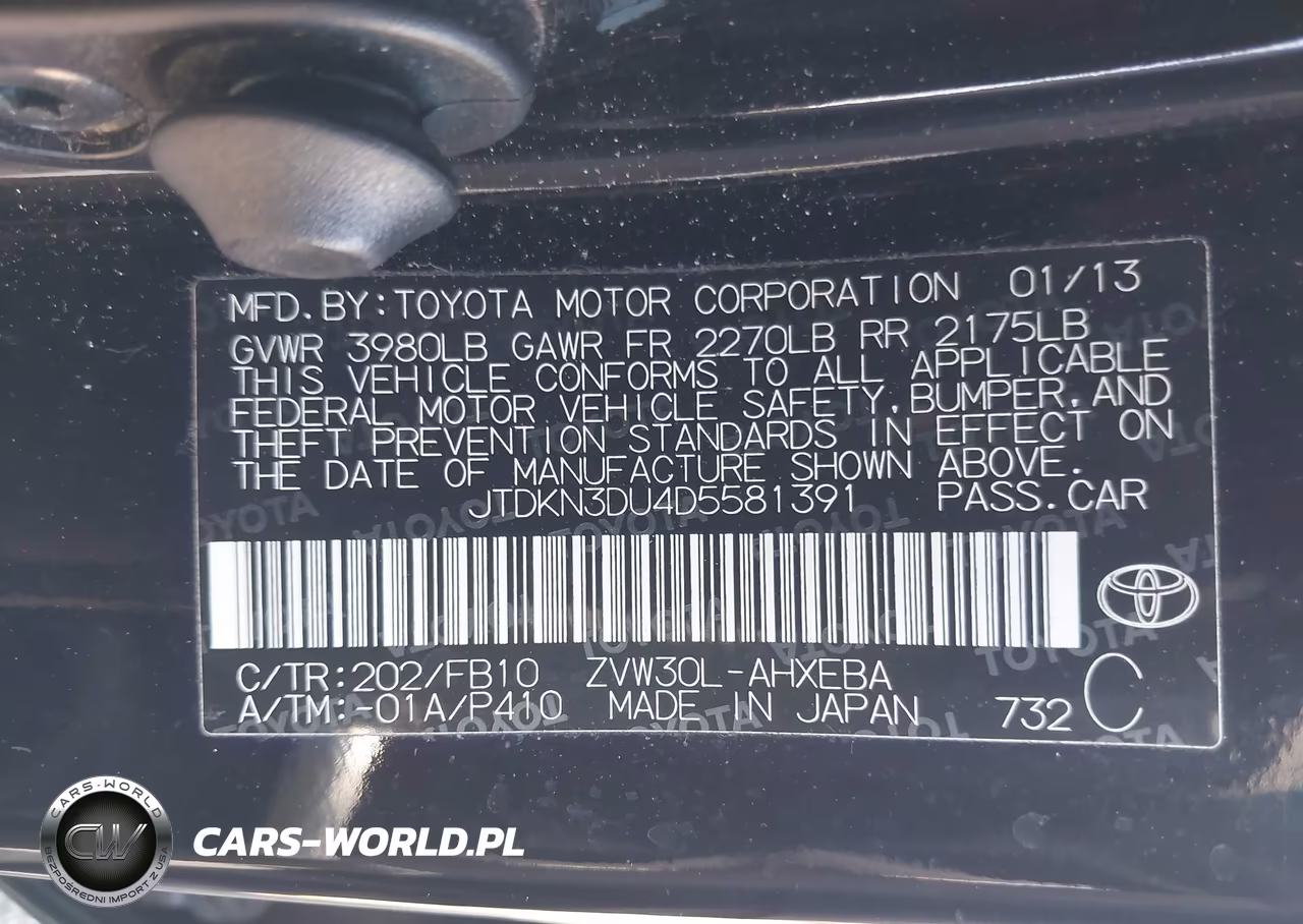 2013 Toyota Prius Three VIN:JTDKN3DU4D5581391 - 9