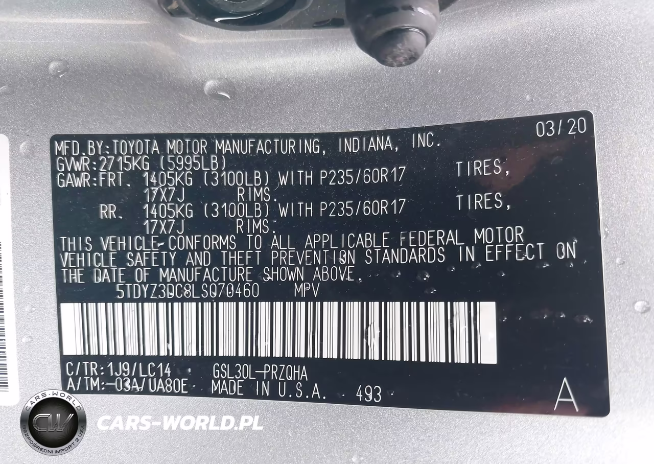 2020 Toyota Sienna Xle VIN:5TDYZ3DC8LS070460 - 9