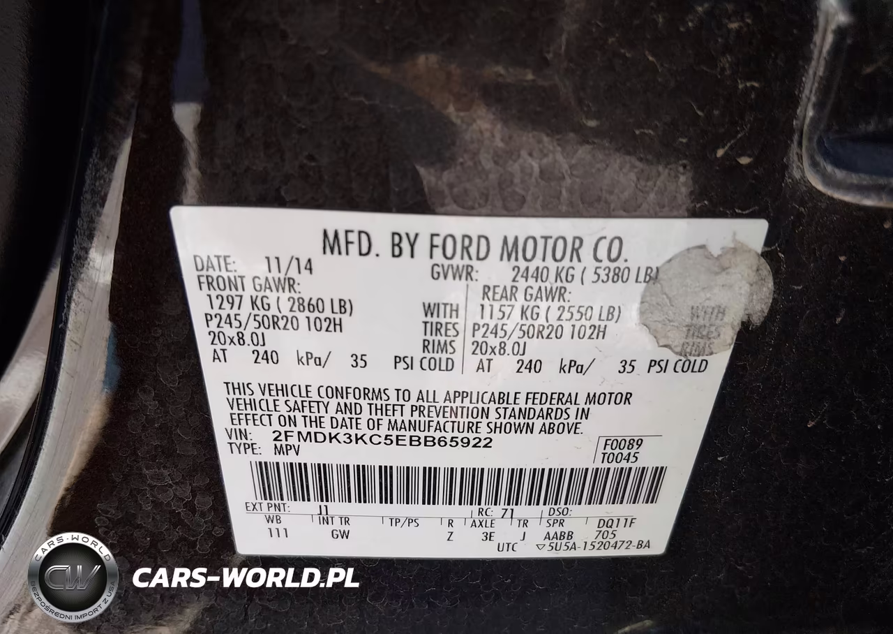 2014 Ford Edge Limited VIN:2FMDK3KC5EBB65922 - 9