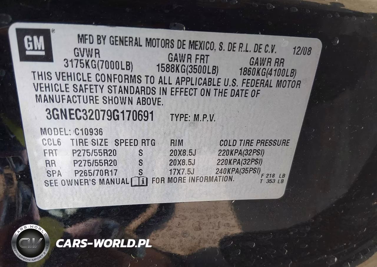 2009 Chevrolet Avalanche 1500 Ltz VIN:3GNEC32079G170691 - 9
