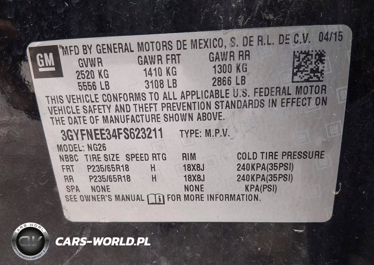2015 Cadillac Srx Luxury Collection VIN:3GYFNEE34FS623211 - 9