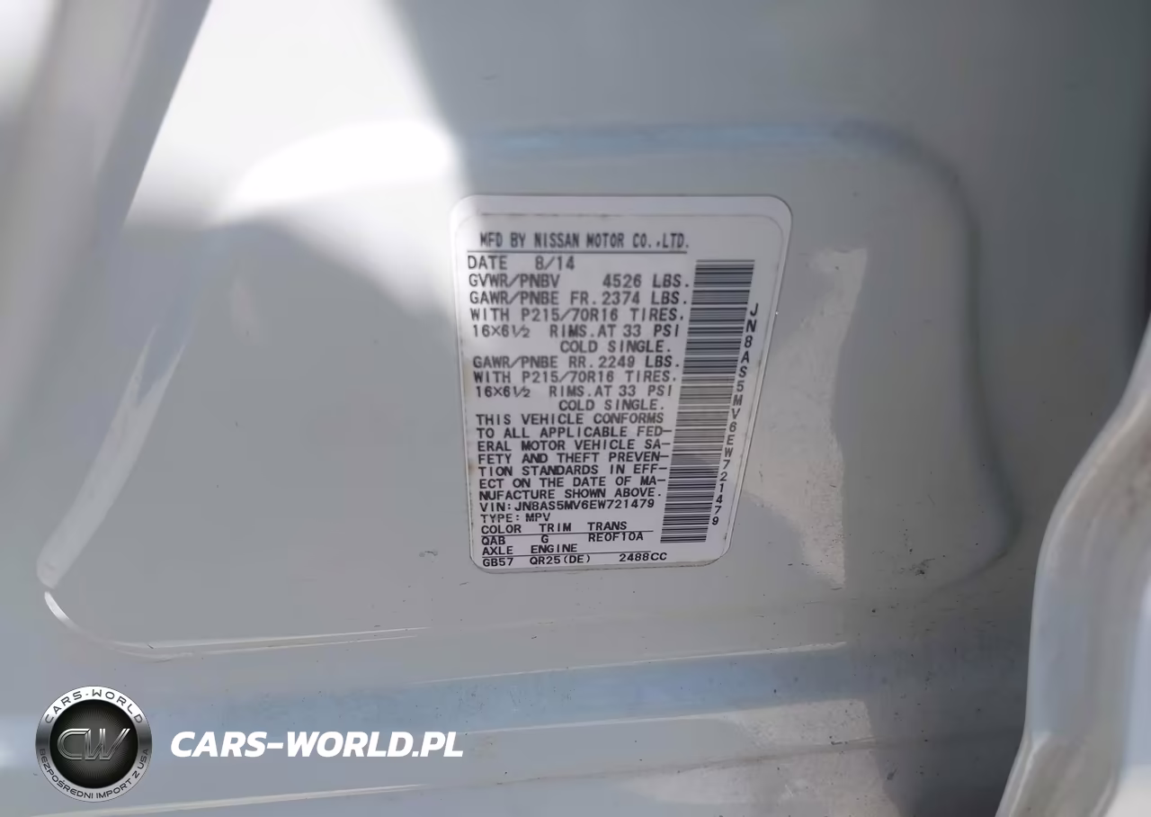 2014 Nissan Rogue Select S VIN:JN8AS5MV6EW721479 - 9