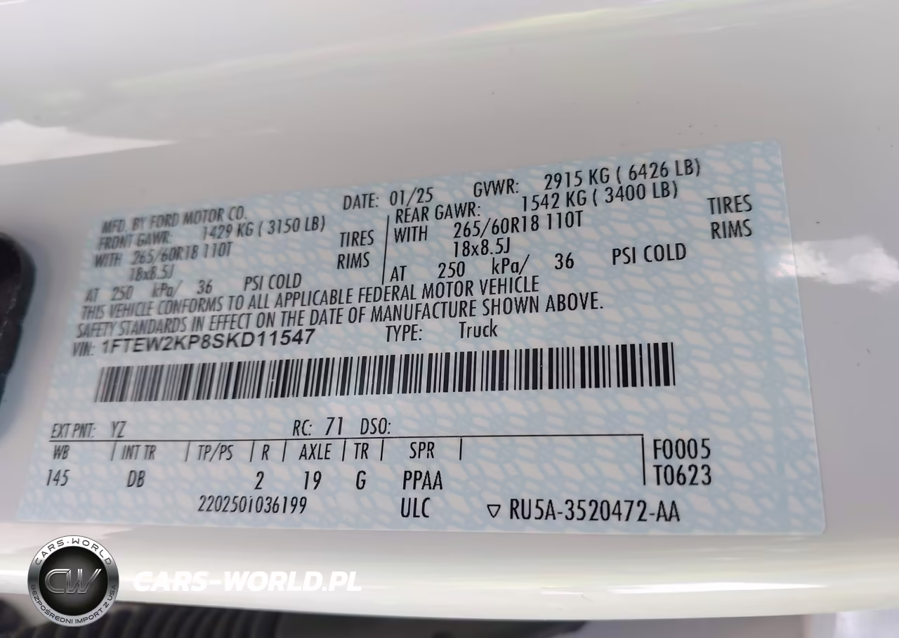 2025 Ford F-150 Stx VIN:1FTEW2KP8SKD11547 - 9