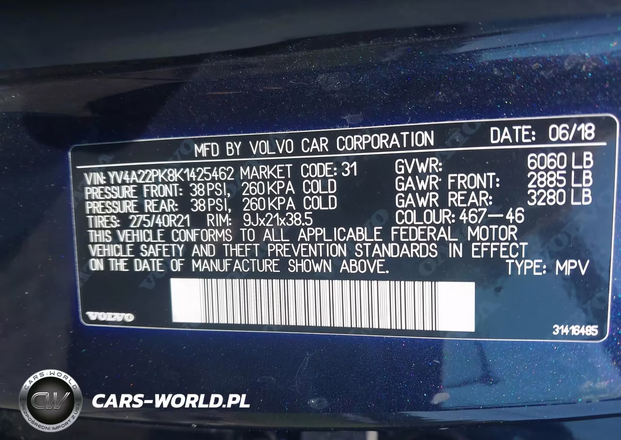 2019 Volvo Xc90 T6 Momentum VIN:YV4A22PK8K1425462 - 9
