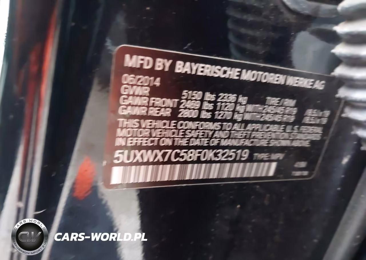 2015 BMW X3 xDrive35I VIN:5UXWX7C58F0K32519 - 9
