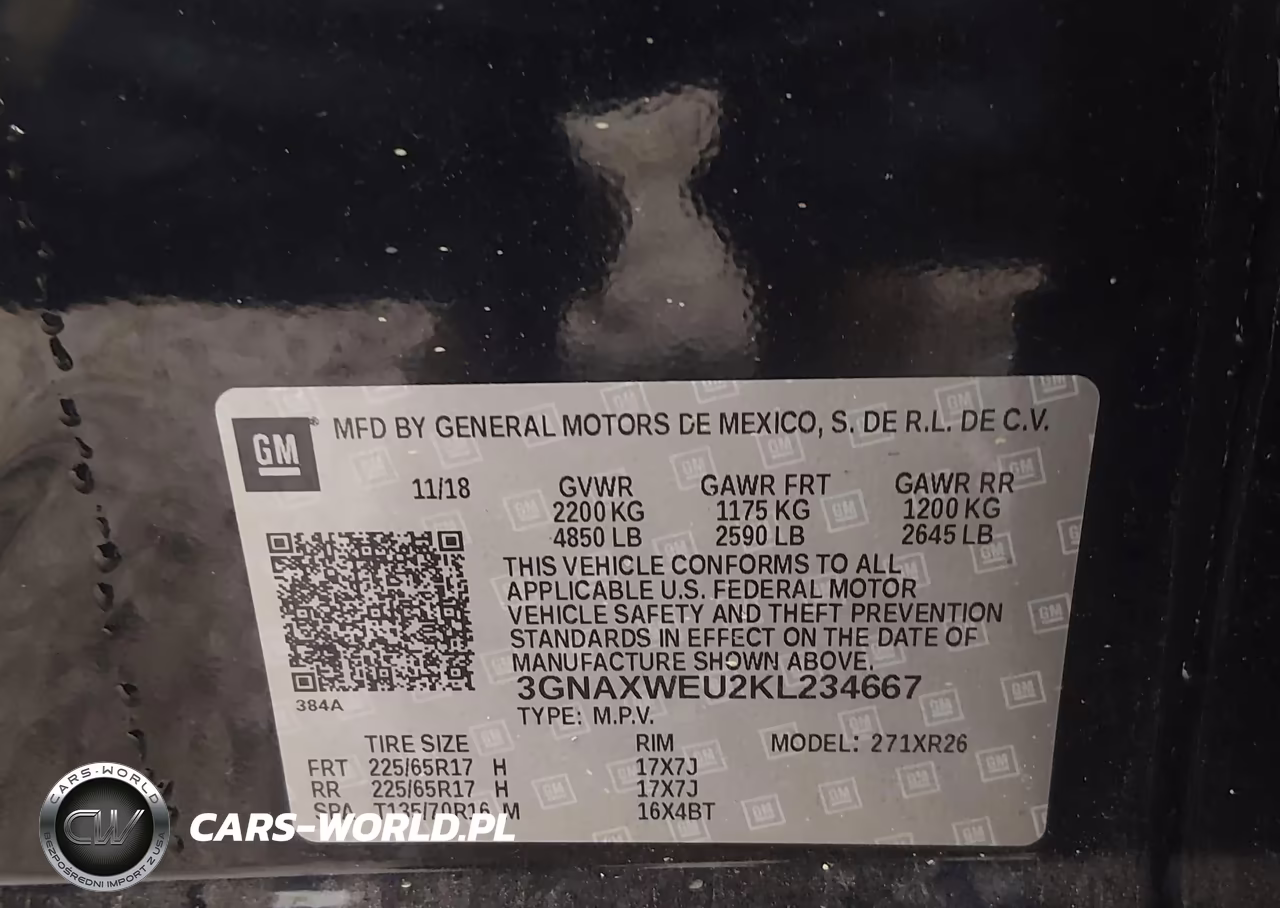 2019 Chevrolet Equinox Lt VIN:3GNAXWEU2KL234667 - 9