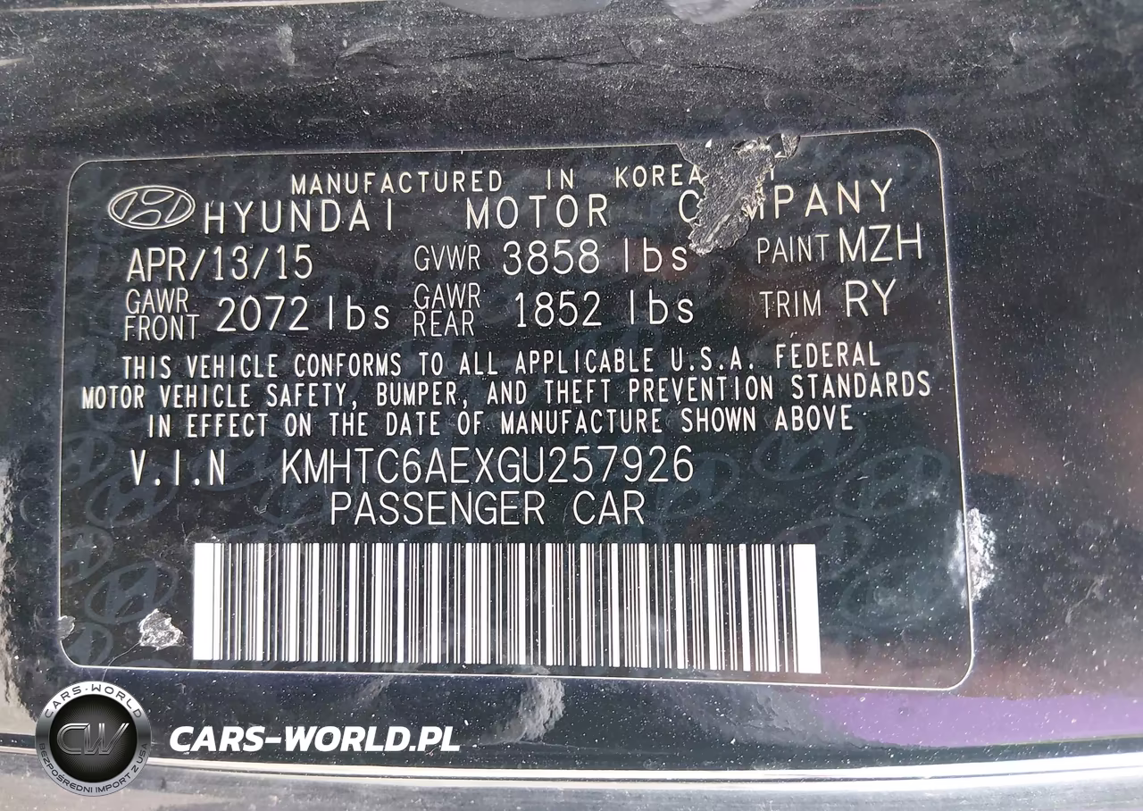 2016 Hyundai Veloster Turbo VIN:KMHTC6AEXGU257926 - 9