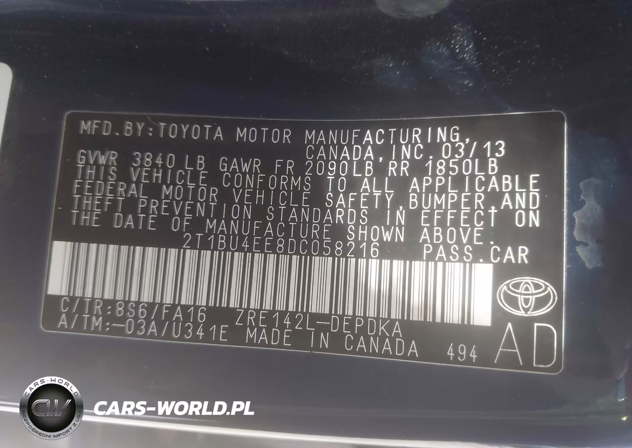 2013 Toyota Corolla L VIN:2T1BU4EE8DC058216 - 9