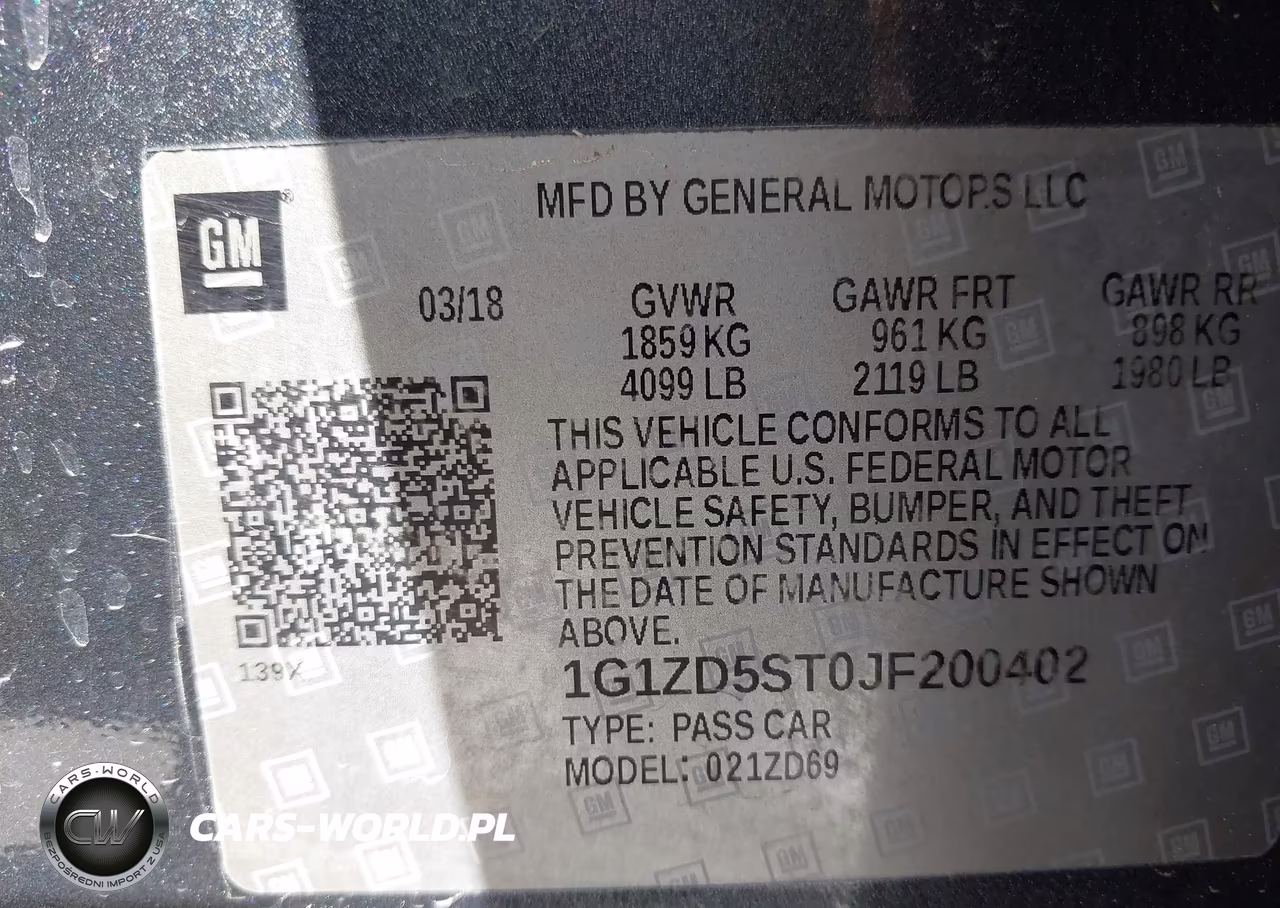 2018 Chevrolet Malibu Lt VIN:1G1ZD5ST0JF200402 - 9