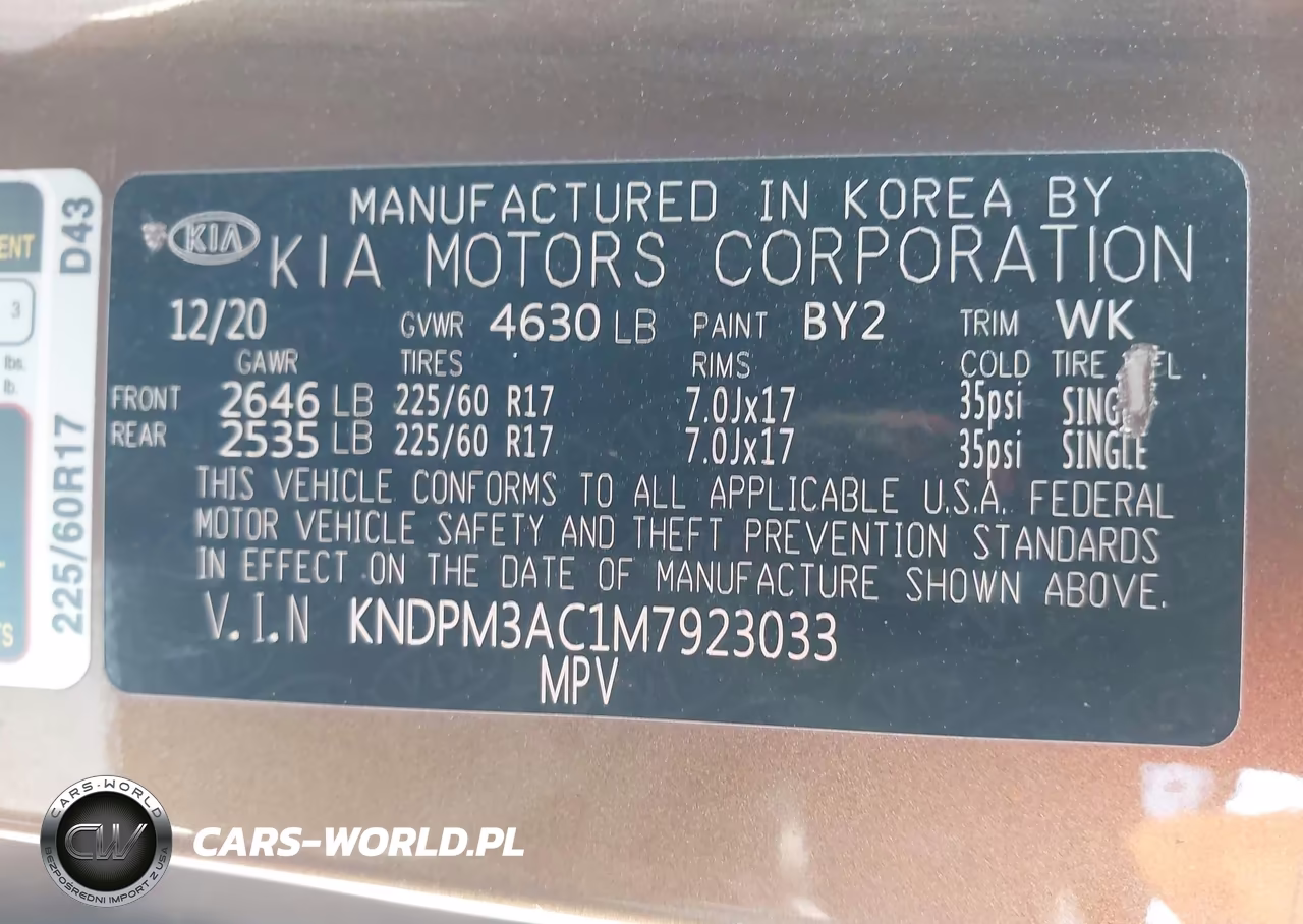 2021 Kia Sportage Lx VIN:KNDPM3AC1M7923033 - 9