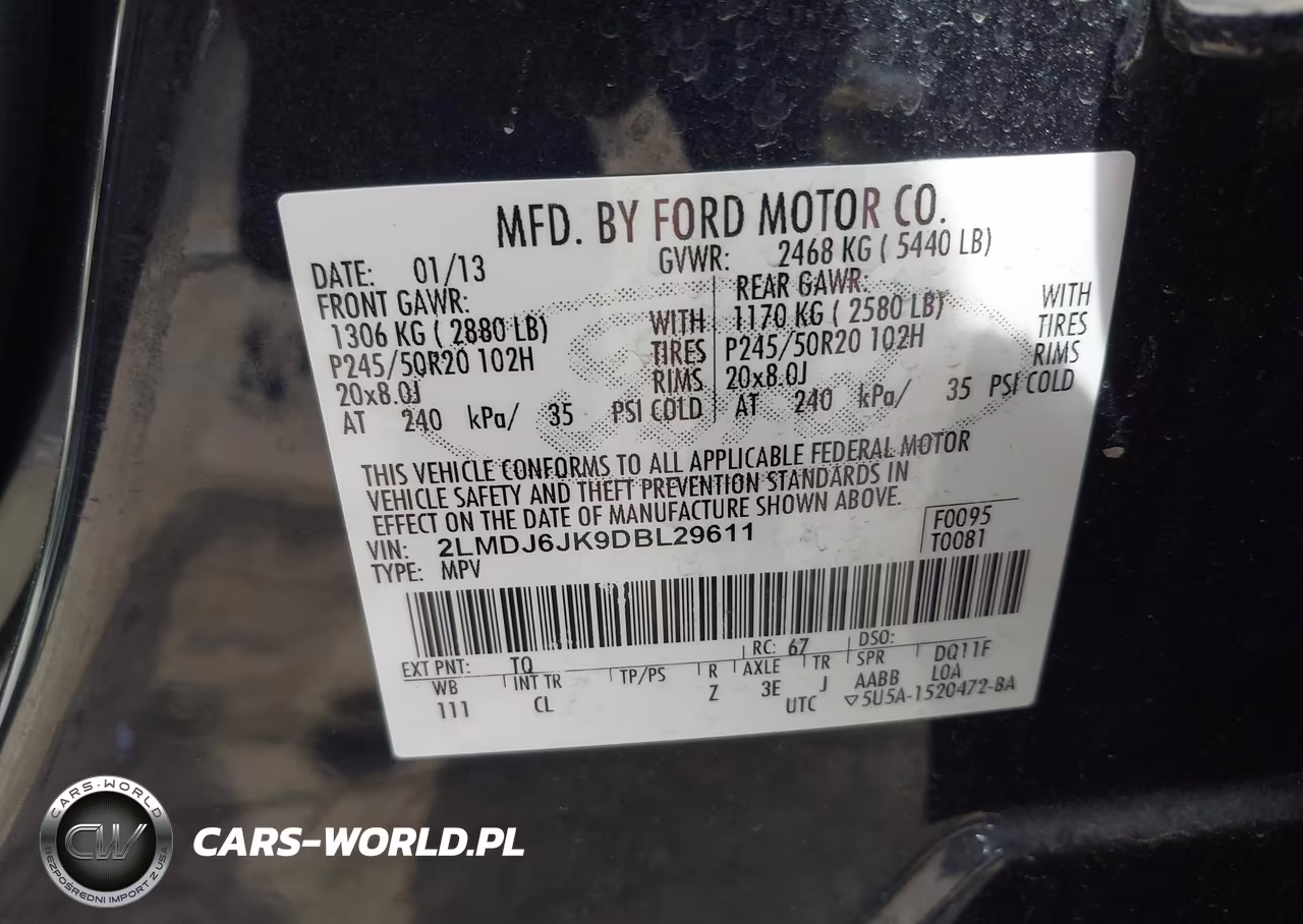 2013 Lincoln Mkx VIN:2LMDJ6JK9DBL29611 - 9