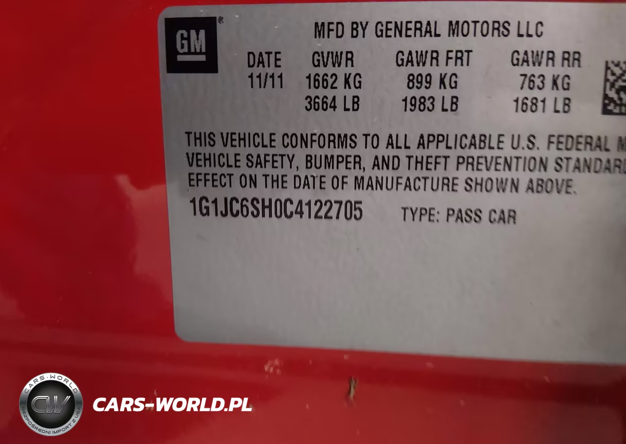 2012 Chevrolet Sonic 2Lt VIN:1G1JC6SH0C4122705 - 9