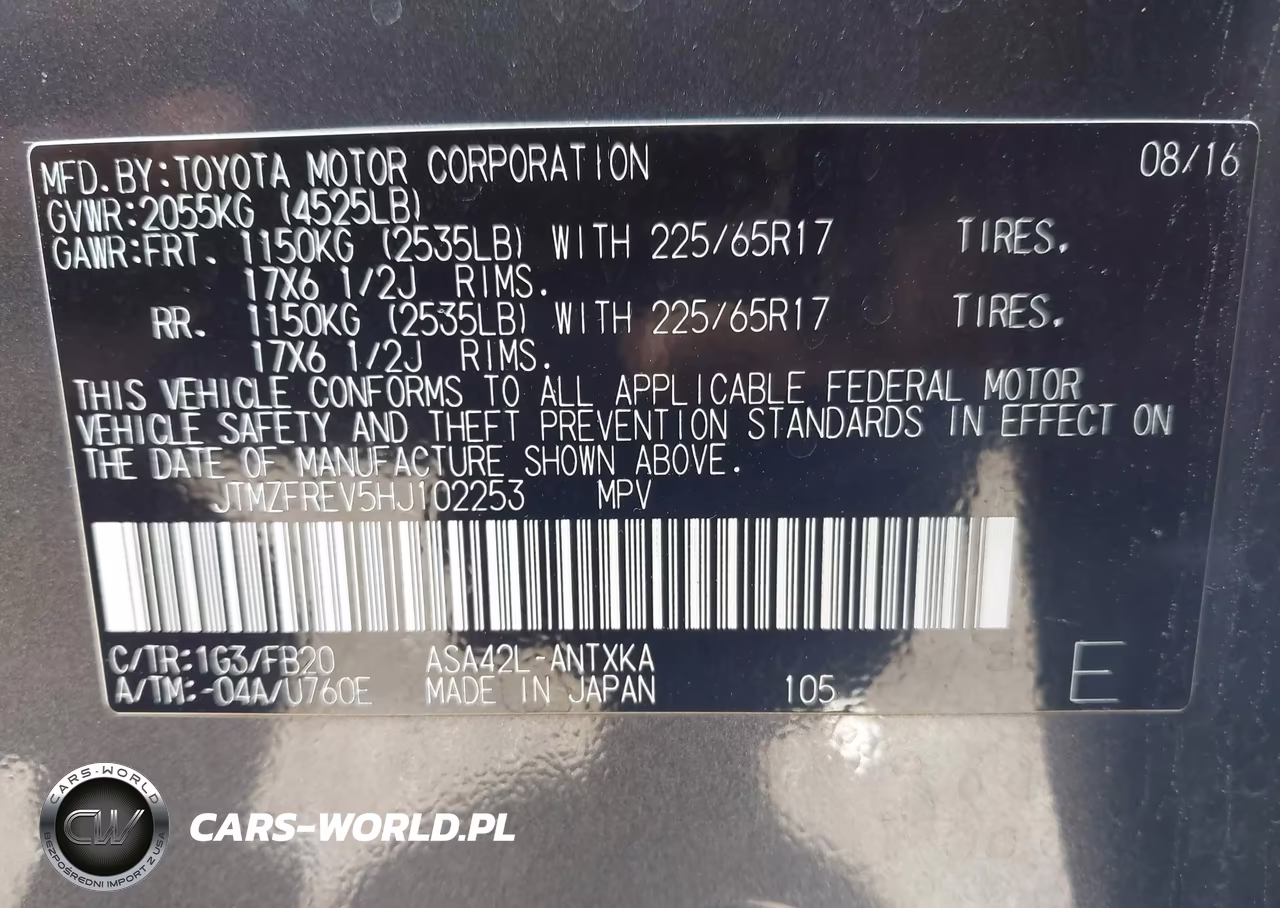 2017 Toyota Rav4 Le VIN:JTMZFREV5HJ102253 - 9