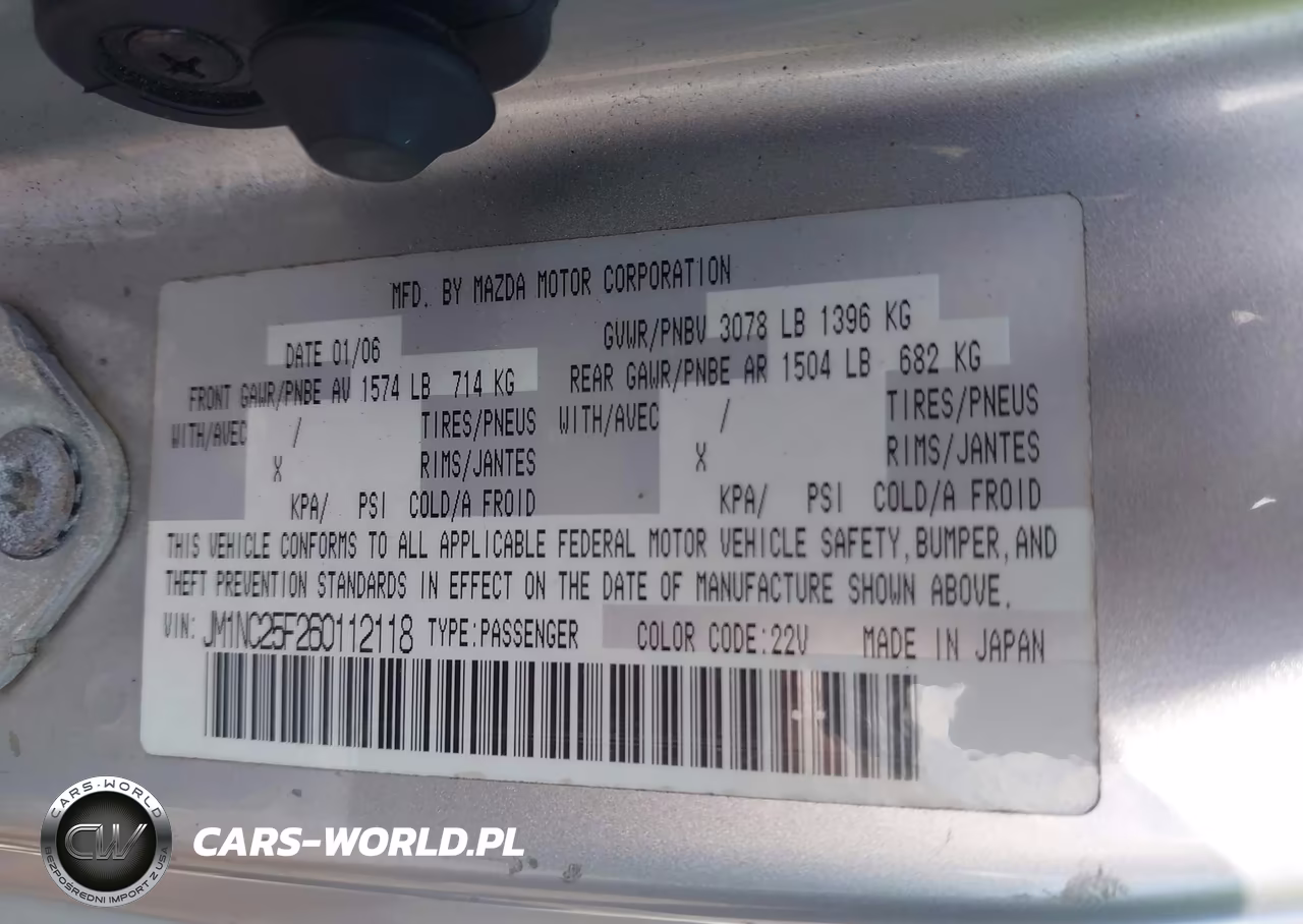 2006 Mazda Mx-5 Touring VIN:JM1NC25F260112118 - 9