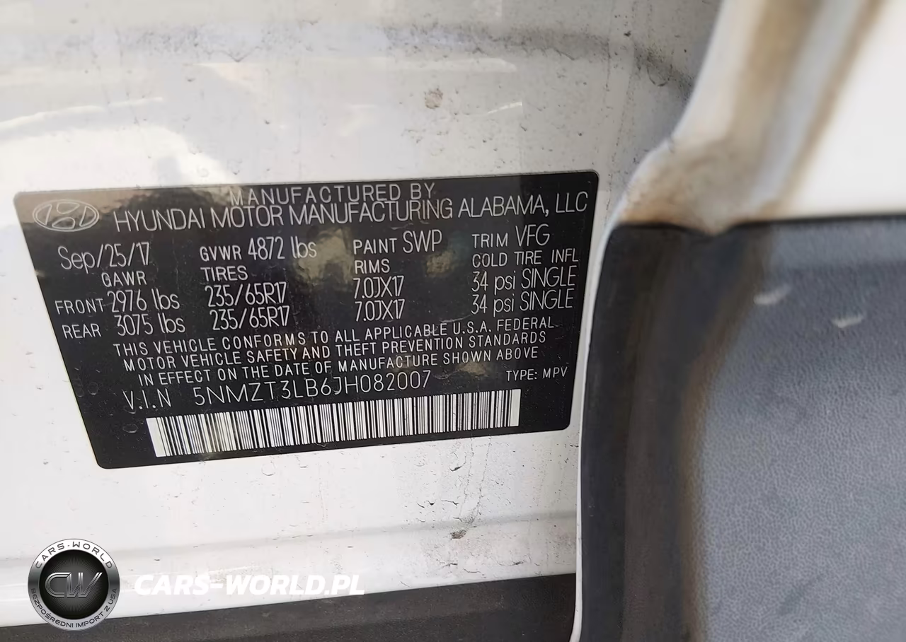 2018 Hyundai Santa Fe Sport 2.4L VIN:5NMZT3LB6JH082007 - 9