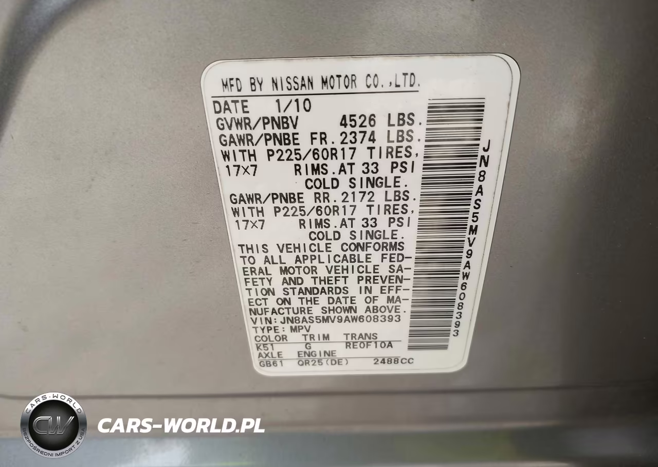 2010 Nissan Rogue Sl VIN:JN8AS5MV9AW608393 - 9