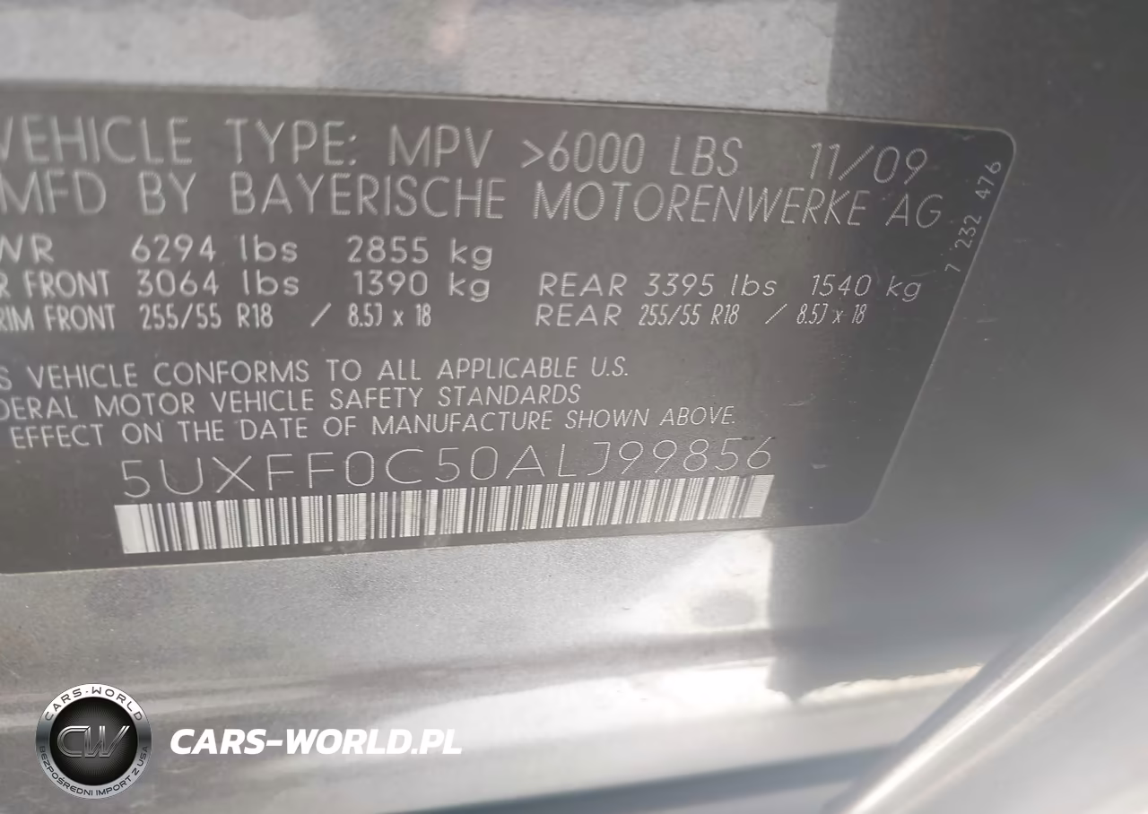2010 BMW X5 xDrive35D VIN:5UXFF0C50ALJ99856 - 9