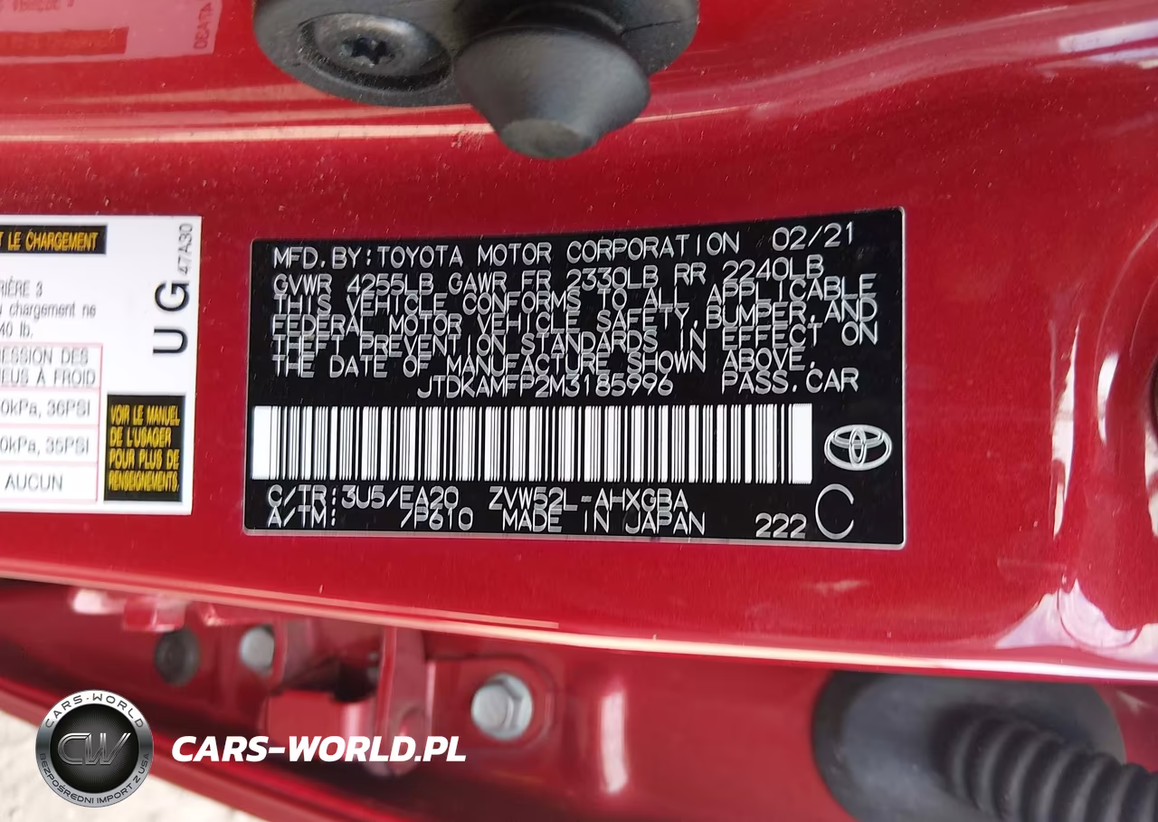 2021 Toyota Prius Prime Xle VIN:JTDKAMFP2M3185996 - 9