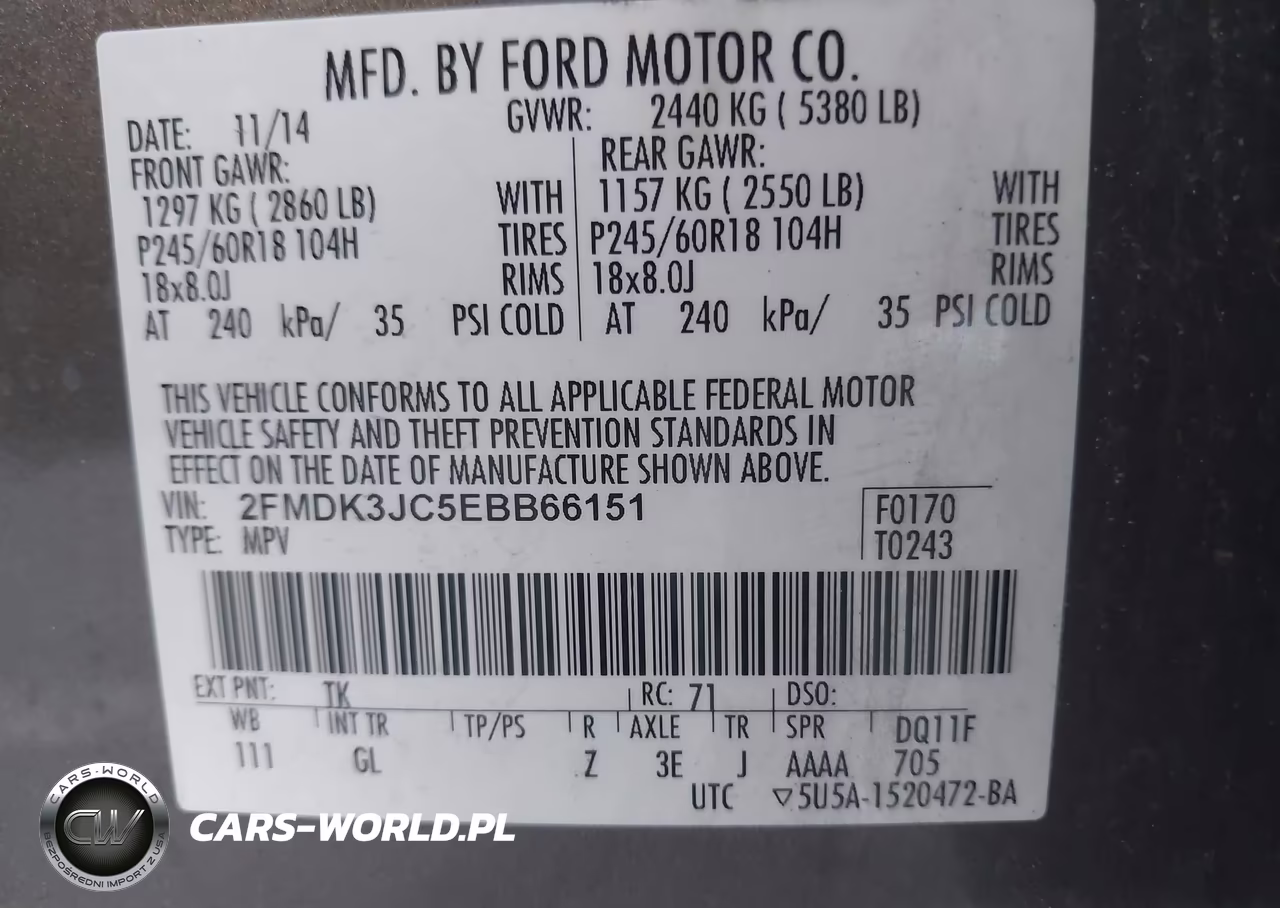 2014 Ford Edge Sel VIN:2FMDK3JC5EBB66151 - 9