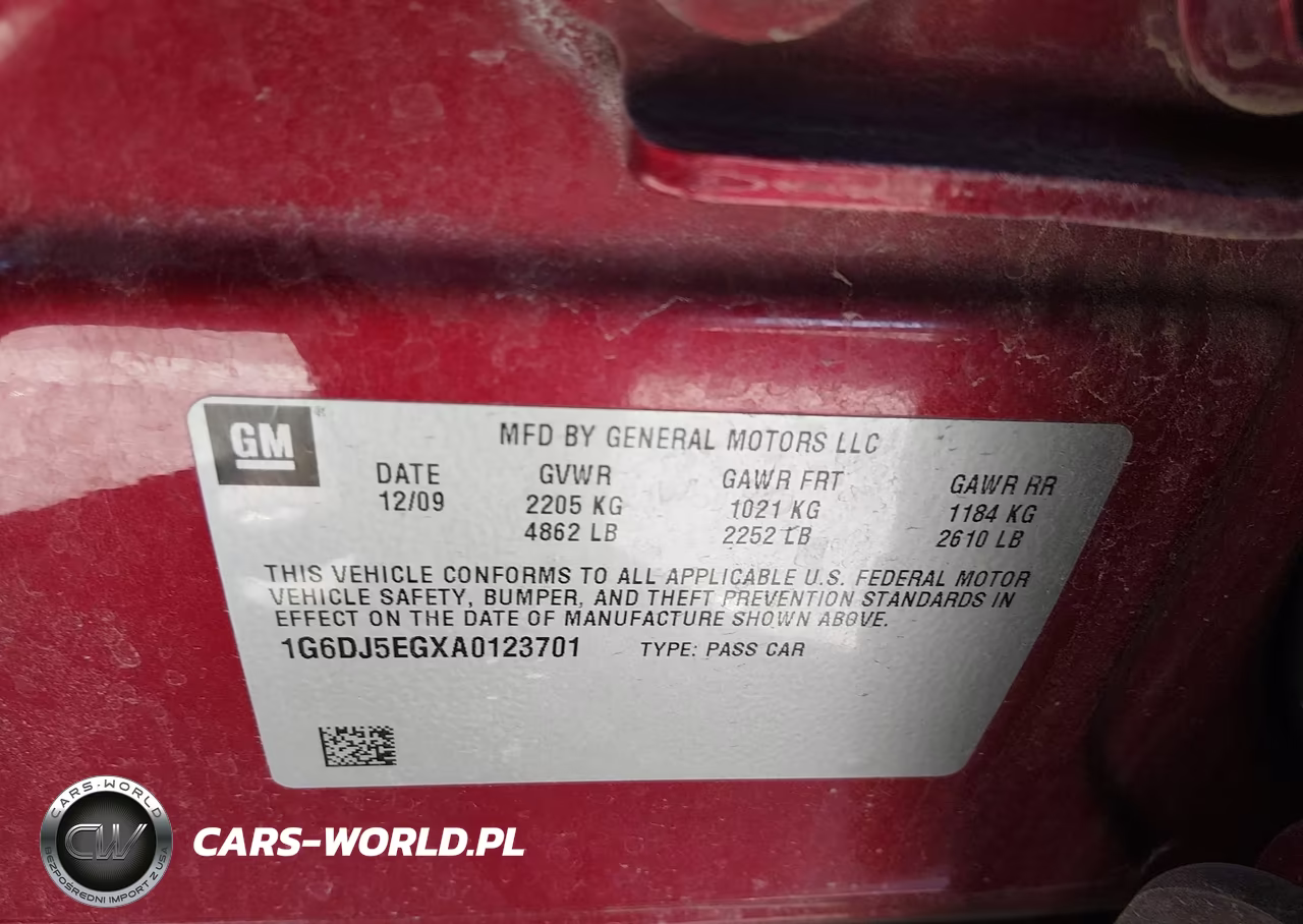 2010 Cadillac Cts Performance VIN:1G6DJ5EGXA0123701 - 9