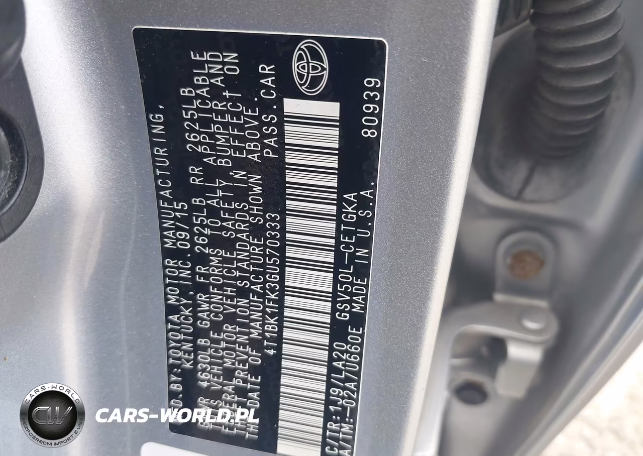 2016 Toyota Camry Xle V6 VIN:4T1BK1FK3GU570333 - 9