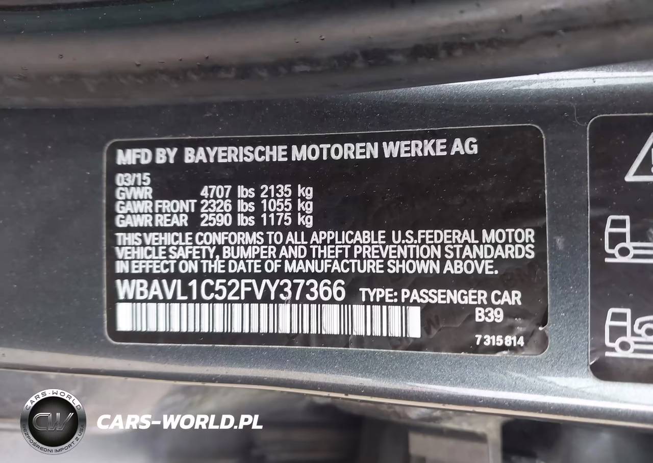 2015 BMW X1 xDrive28I VIN:WBAVL1C52FVY37366 - 9