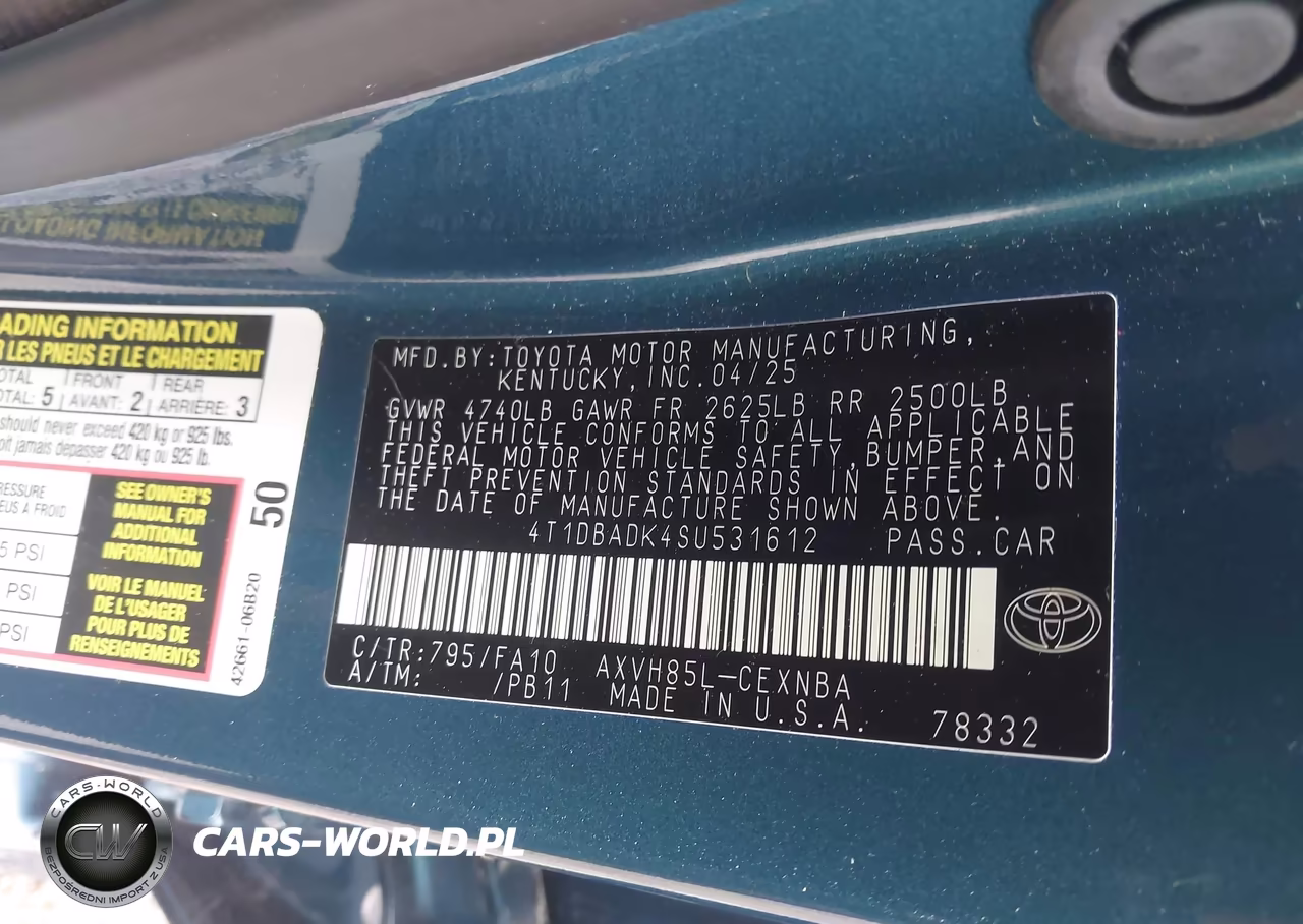 2025 Toyota Camry Le VIN:4T1DBADK4SU531612 - 9