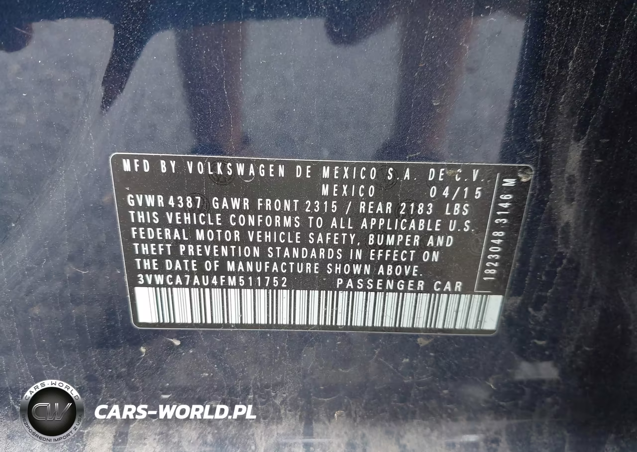 2015 Volkswagen Golf Sportwagen Tdi Se 4-Door VIN:3VWCA7AU4FM511752 - 9