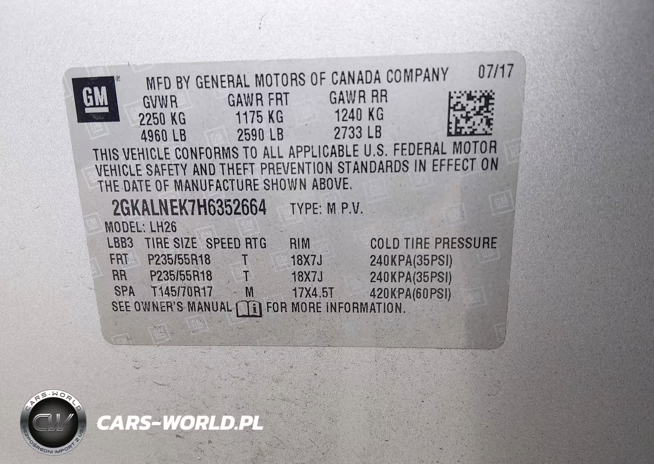 2017 GMC Terrain Sle-2 VIN:2GKALNEK7H6352664 - 9