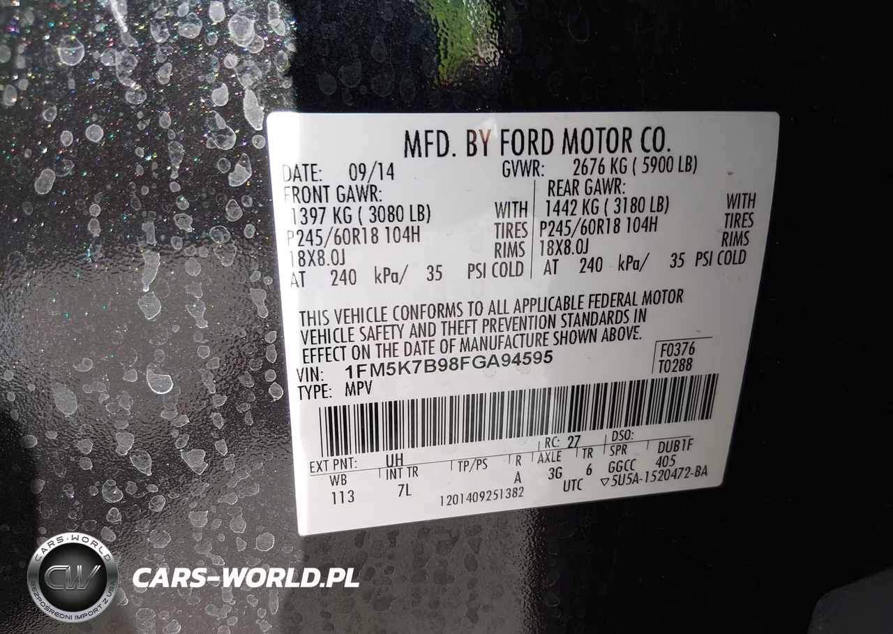 2015 Ford Explorer VIN:1FM5K7B98FGA94595 - 9