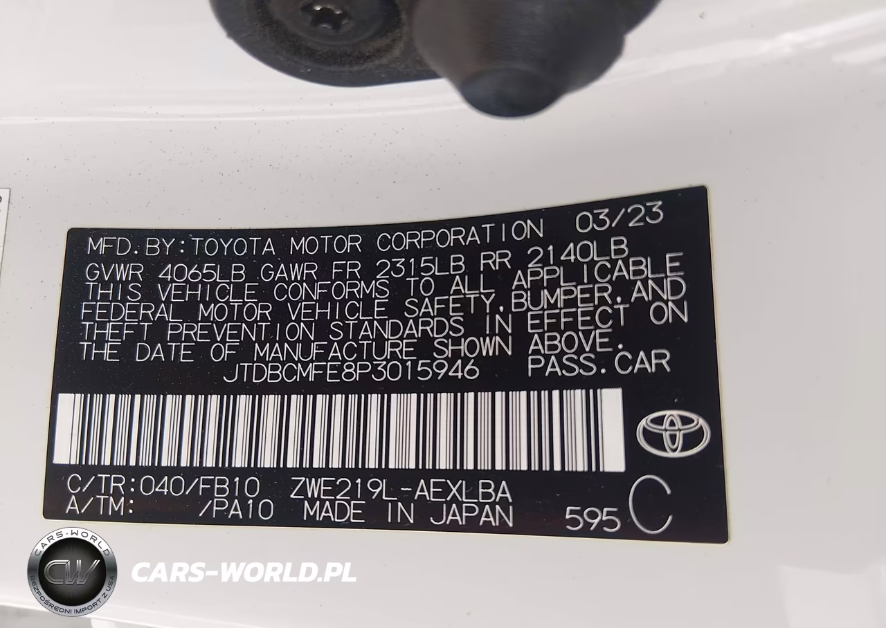 2023 Toyota Corolla Hybrid Le VIN:JTDBCMFE8P3015946 - 9