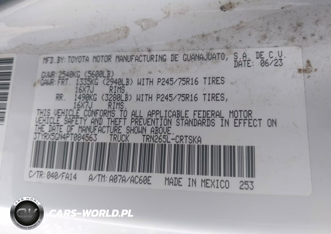 2023 Toyota Tacoma 2Wd Sr VIN:3TYRX5GN4PT084563 - 4