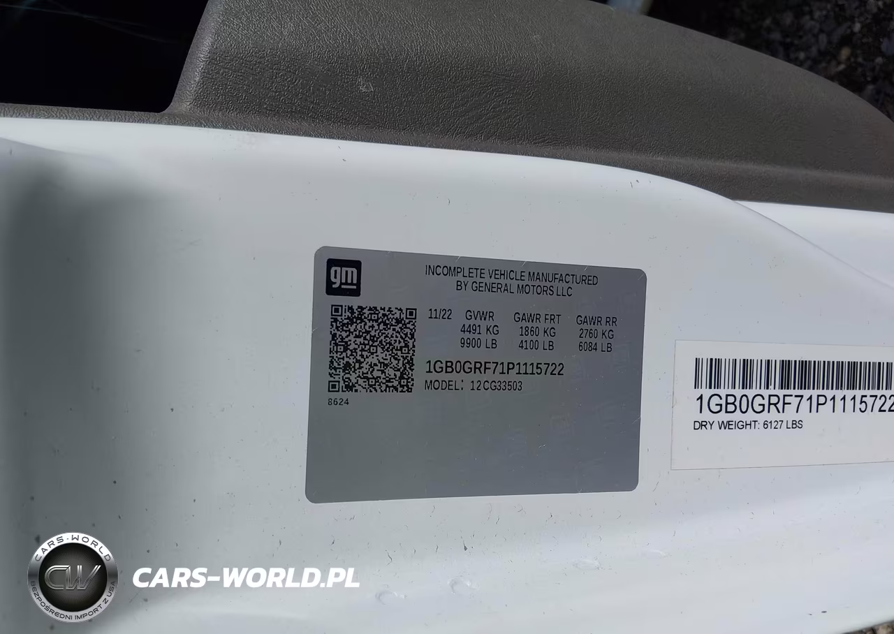2023 Chevrolet Express Cutaway Work Van VIN:1GB0GRF71P1115722 - 4