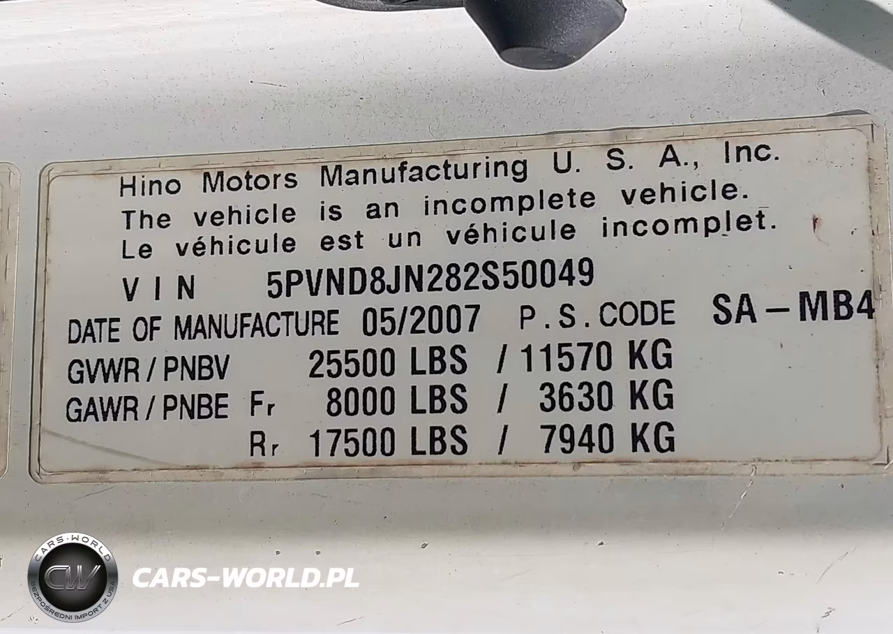2008 Hino 258 VIN:5PVND8JN282S50049 - 8