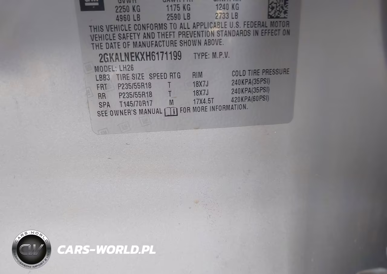 2017 GMC Terrain Sle-2 VIN:2GKALNEKXH6171199 - 9