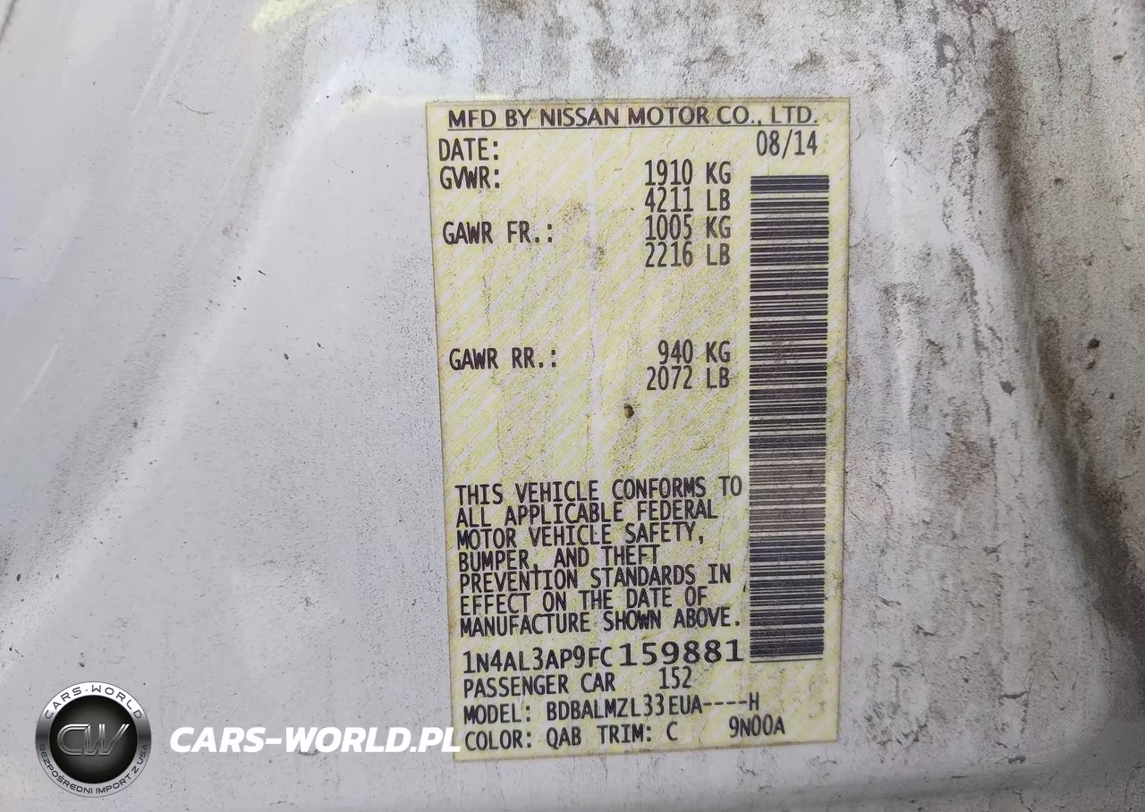 2015 Nissan Altima 2.5 Sv VIN:1N4AL3AP9FC159881 - 9