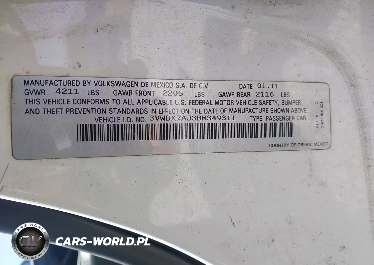 2011 Volkswagen Jetta 2.5L Se VIN:3VWDX7AJ3BM349311 - 9
