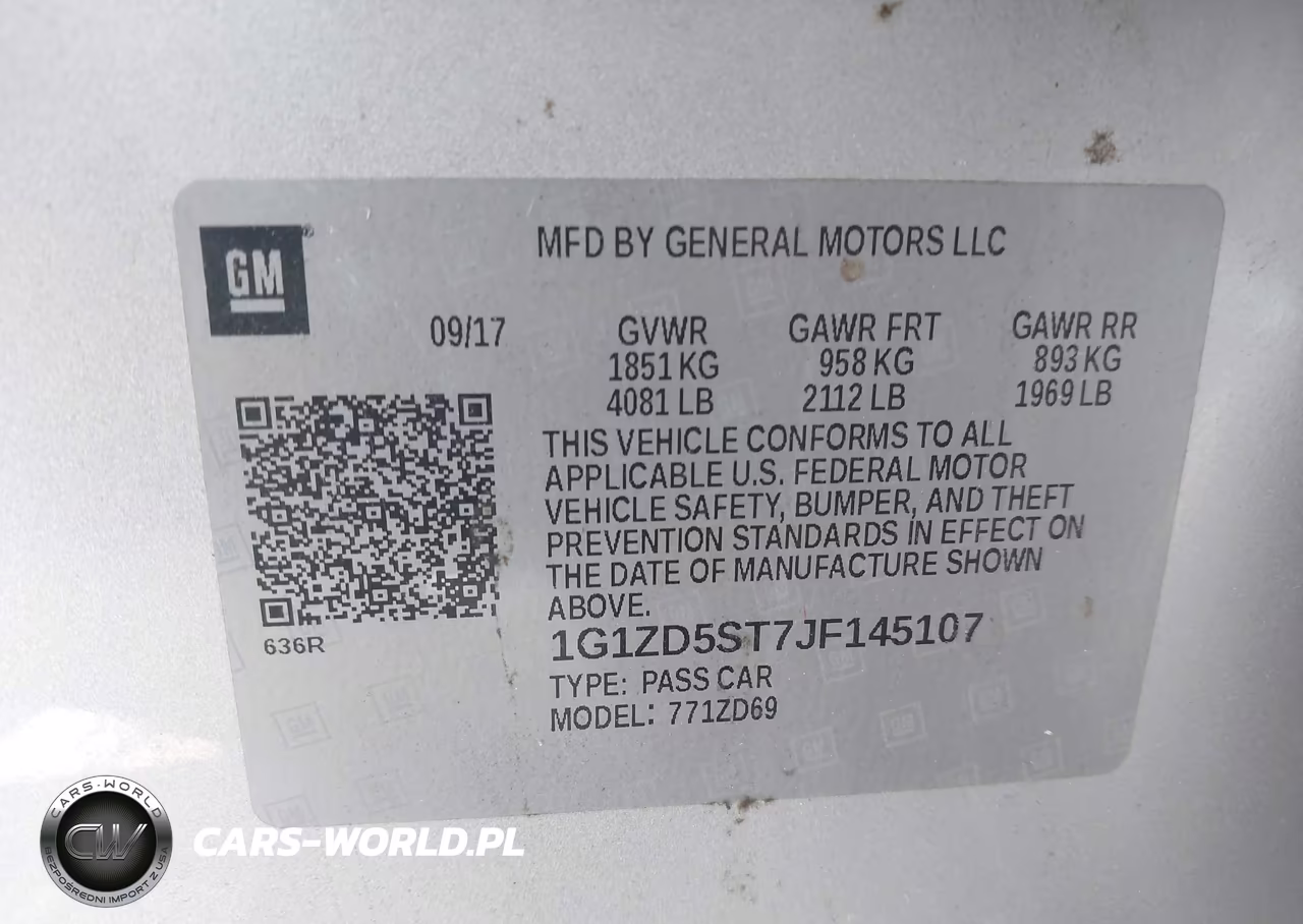 2018 Chevrolet Malibu Lt VIN:1G1ZD5ST7JF145107 - 9