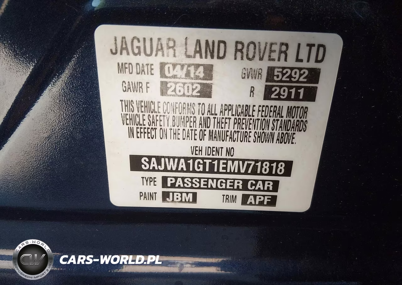 2014 Jaguar Xj Supercharged VIN:SAJWA1GT1EMV71818 - 9