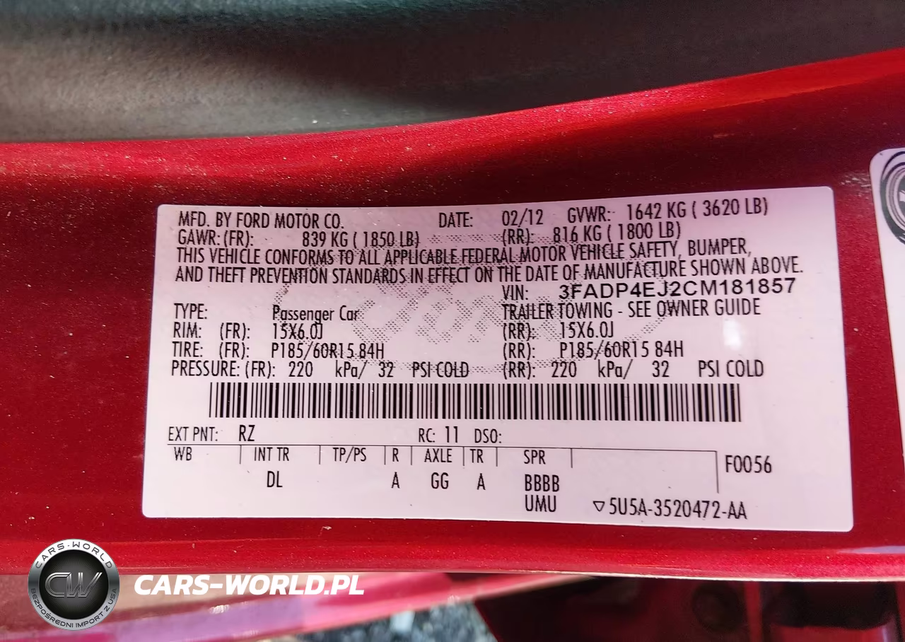 2012 Ford Fiesta Se VIN:3FADP4EJ2CM181857 - 9
