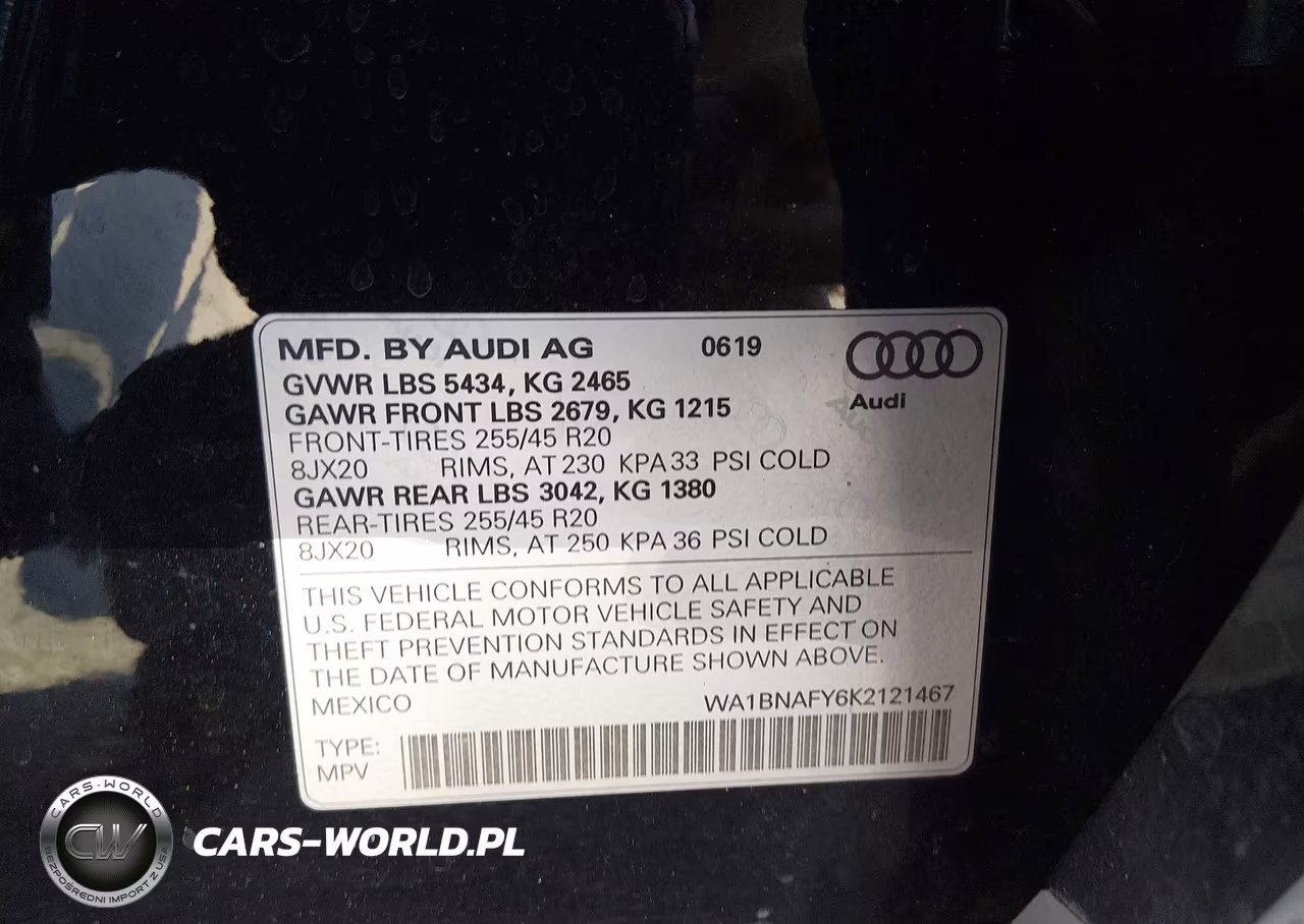 2019 Audi Q5 45 Premium VIN:WA1BNAFY6K2121467 - 9