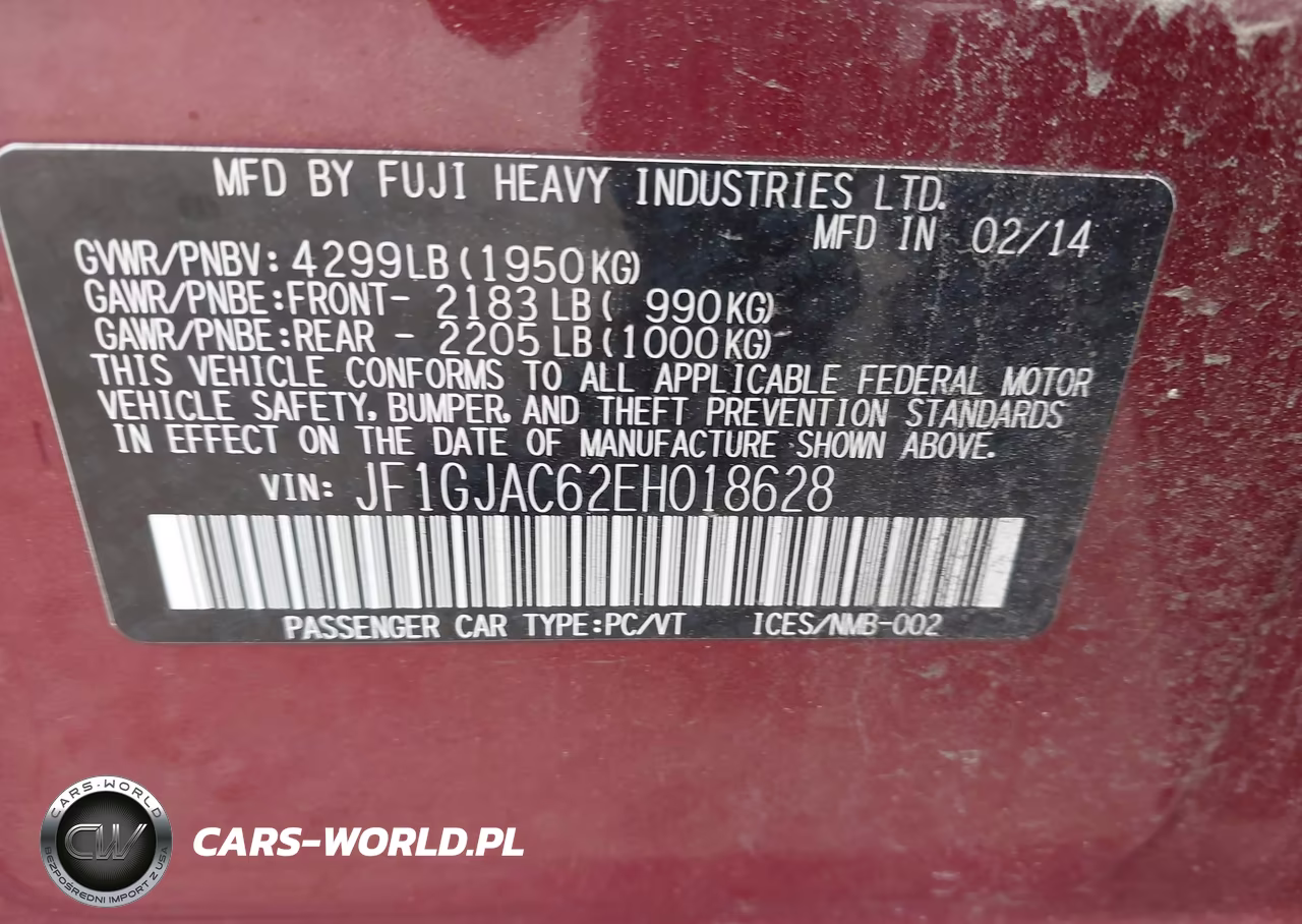 2014 Subaru Impreza 2.0I Premium VIN:JF1GJAC62EH018628 - 9