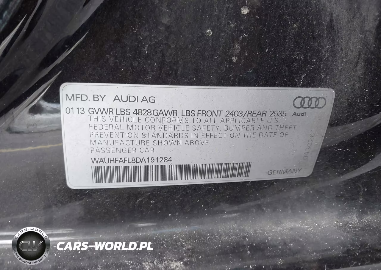 2013 Audi A4 2.0T Premium VIN:WAUHFAFL8DA191284 - 9
