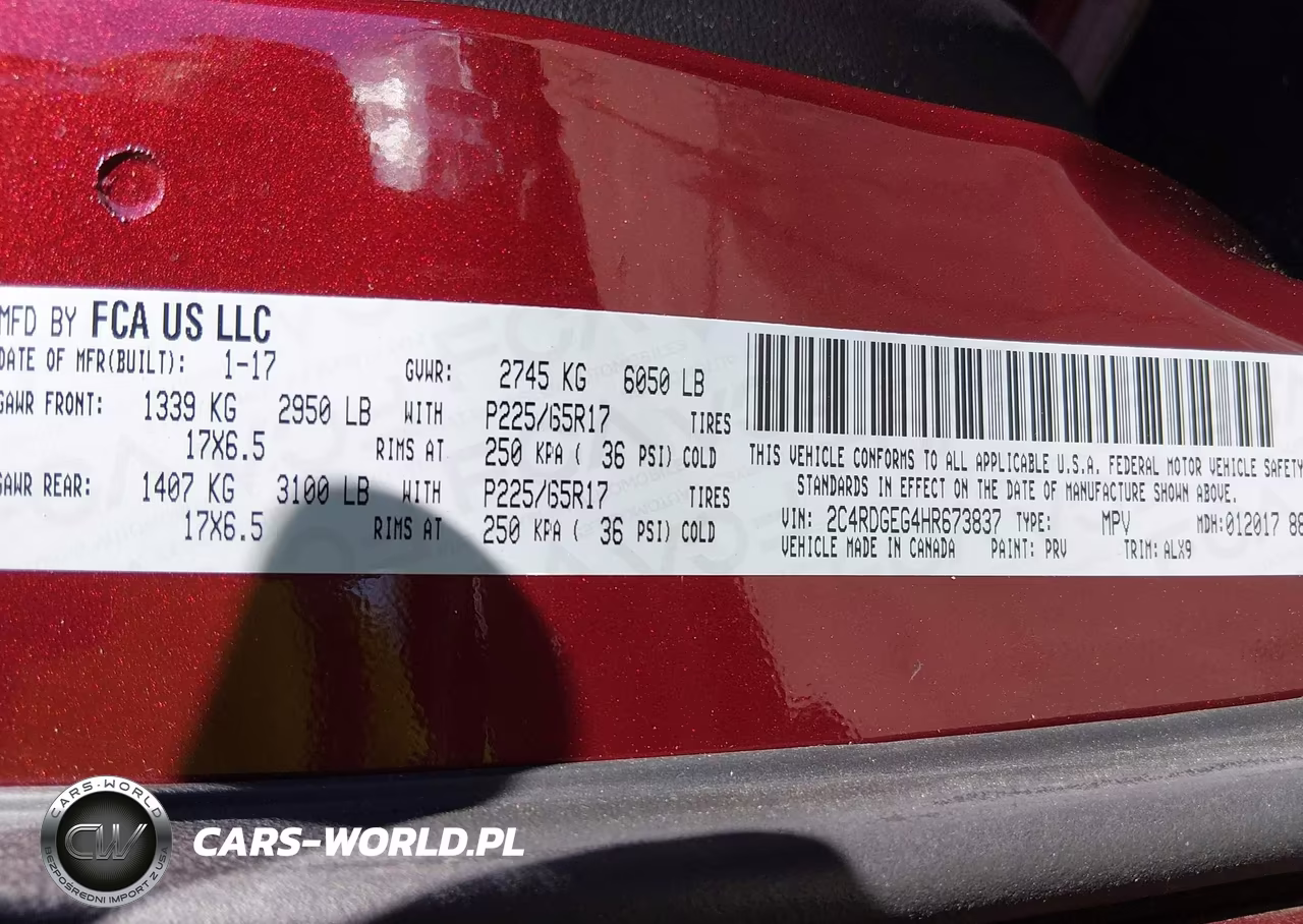 2017 Dodge Grand Caravan Gt VIN:2C4RDGEG4HR673837 - 9