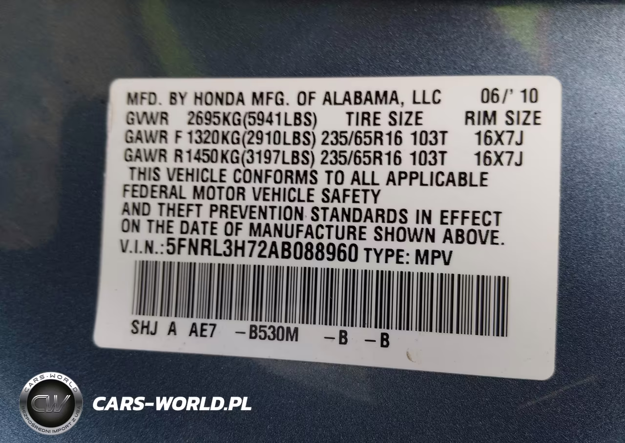 2010 Honda Odyssey Ex-L VIN:5FNRL3H72AB088960 - 9