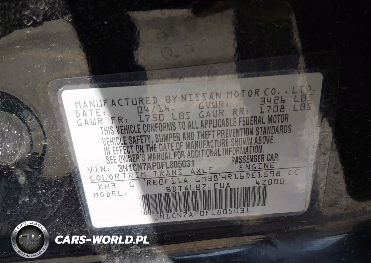 2015 Nissan Versa 1.6 Sv VIN:3N1CN7AP0FL805031 - 9