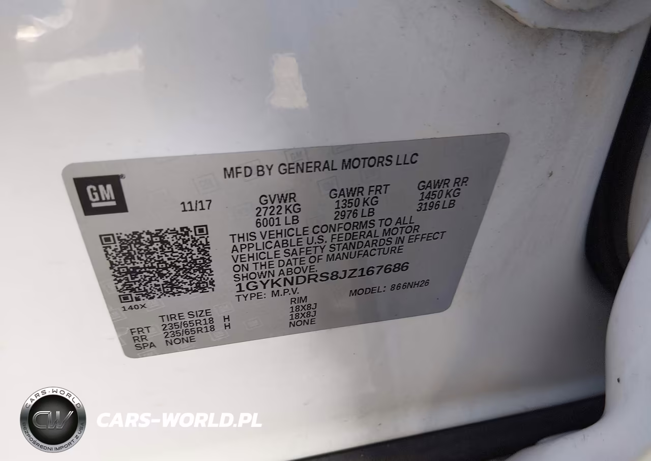 2018 Cadillac Xt5 Luxury VIN:1GYKNDRS8JZ167686 - 9